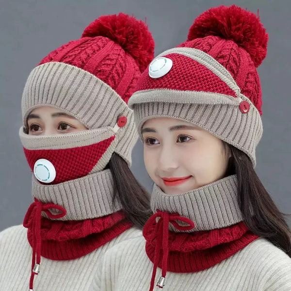Womens-Winter-Cap-Warm-Scarf